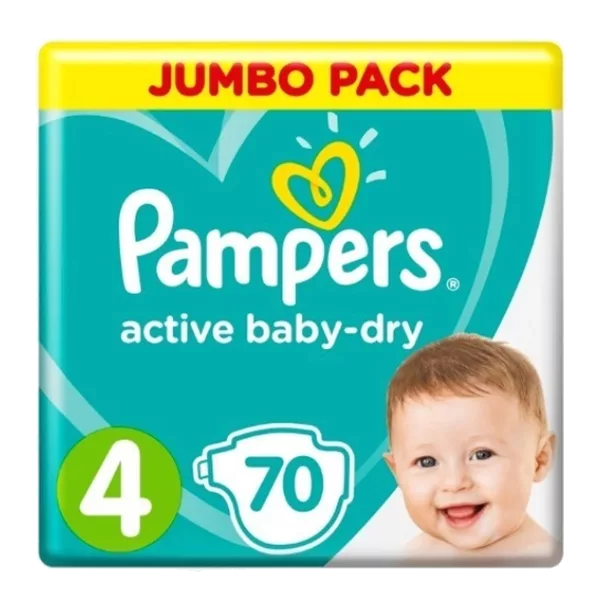 Подгузники детские Pampers Active baby-dry 4 (9-14кг) N70