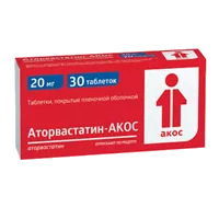 Аторвастатин-АКОС таб п.п.о. 20мг N30