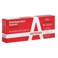 Клопидогрел-Акрихин таб п.п.о. 75мг N30