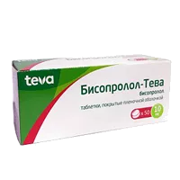 Бисопролол-Тева таб п.п.о. 10мг N50