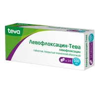 Левофлоксацин-Тева таб п.п.о. 500мг N14