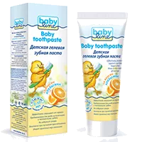 Зубная паста BabyLine детская 2-10 лет гелевая со вкусом апельсина 75мл