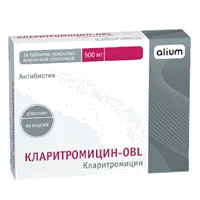 Кларитромицин-OBL таб п.п.о. 500мг N14