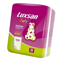 Пелёнки детские LUXSAN Baby Premium впитывающие с рисунком 60х90см N20