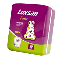Пелёнки детские LUXSAN Baby Premium впитывающие с рисунком 60х60см N20