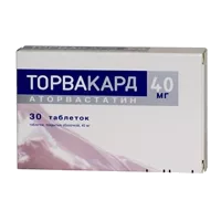 Торвакард таб п.п.о. 40мг N30