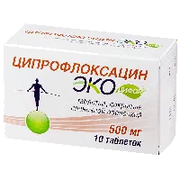 Ципрофлоксацин Экоцифол таб п.п.о. 500мг N10
