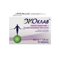 Экоклав таб п.п.о. 500мг 125мг N15