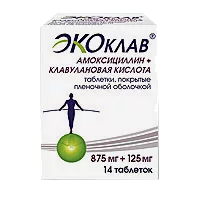 Экоклав таб п.п.о. 875мг 125мг N14