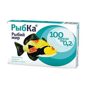 Рыбий жир РыбКа капсулы 0,2г N100