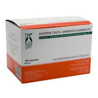 Натрия пара-аминосалицилат гран п/о кишечнораств 80% 100г N1