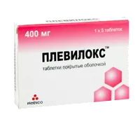 Плевилокс таб п.п.о. 400мг N5