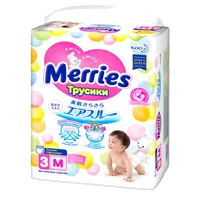 Подгузники детские MERRIES трусики р.M (6-11кг) N33