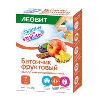 Батончик фруктовый ЛЕОВИТ Худеем за неделю Жиросжигающий комплекс 10г N7
