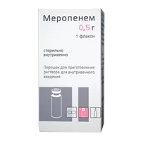 Меропенем пор д/р-ра для в/в вв 0,5г N1