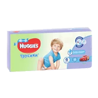 Подгузники детские Huggies трусики Для Мальчиков р.6 (16-22кг) N30