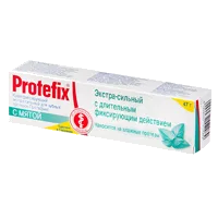 Крем для фиксации зубных протезов Protefix экстра-сильный с Мятой 47г 40мл