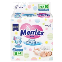 Подгузники детские MERRIES р.S (4-8кг) N24