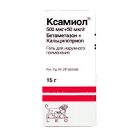 Ксамиол 500мкг/г+50мкг/г гель д/наружн пр 15г N1