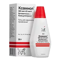 Ксамиол 500мкг/г+50мкг/г гель д/наружн пр 30г N1