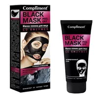Compliment Экспресс-маска для лица BLACK MASK Моментальная чёрная Детокс и сияние 80мл