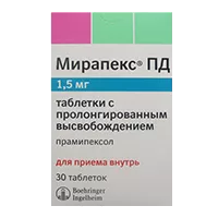 Мирапекс ПД таб пролонг высв 1,5мг N30