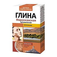 Мировые рецепты красоты Глина красная Марокканская вулканическая питательная 100г