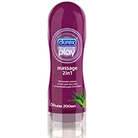 Гель-смазка интимный DUREX play massage 2in1 и для массажа с успокаивающим Алоэ Вера 200мл