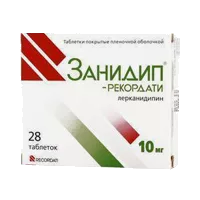 Занидип-Рекордати таб п.п.о. 10мг N28
