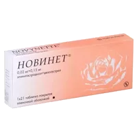 Новинет таб п.п.о. 150мкг 20мкг N21