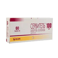Сервитель таб п.п.о. 100мг N60