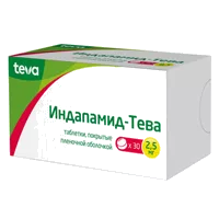 Индапамид-Тева таб п.п.о. 2,5мг N30