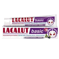 Зубная паста Lacalut basic Чёрная смородина-имбирь Ежедневный уход за зубами 75мл