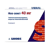Нео-зекст таб кишечнораств п.п.о. 40мг N14