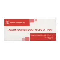 Ацетилсалициловая кислота-УБФ таб 500мг N20