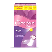 Прокладки женские Carefree plus Large Fresh салфетки гигиен ежедневные N36