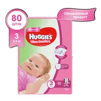 Подгузники детские Huggies Ultra Comfort Для Девочек р.3 (5-9кг) N80