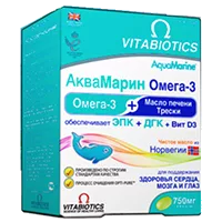 АкваМарин Омега-3 AquaMarine Omega-3 VITABIOTICS капс 547,5мг N60