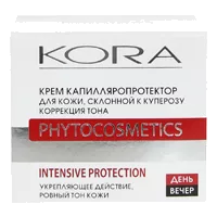 KORA Крем для лица Капилляропротектор для кожи склонной к куперозу коррекция тона 50мл