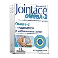 Джоинтэйс Омега-3 Глюкозамин Jointace Omega-3 VITABIOTICS капсулы 1485мг N30