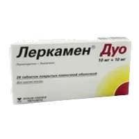 Леркамен Дуо таб п.п.о. 10мг 10мг N28