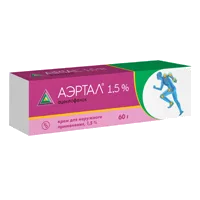 Аэртал крем д/наружн пр 1,5% 60г N1