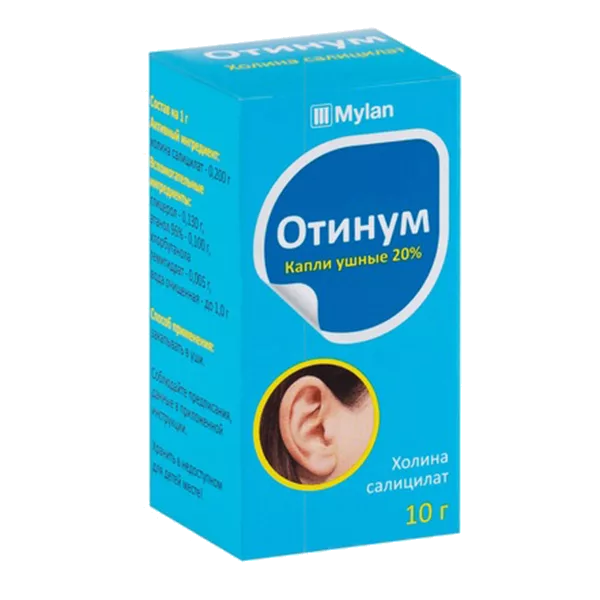 Отинум кап ушн 20% 10г N1