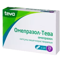 Омепразол-Тева капс кишечнораств 20мг N14