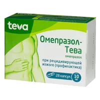 Омепразол-Тева капс кишечнораств 10мг N28
