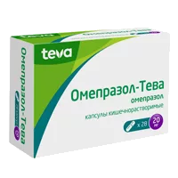 Омепразол-Тева капс кишечнораств 20мг N28