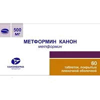 Метформин Канон таб п.п.о. 500мг N60