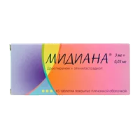 Мидиана таб п.п.о. 3мг 0,03мг N63