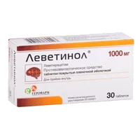 Леветинол таб п.п.о. 1000мг N30