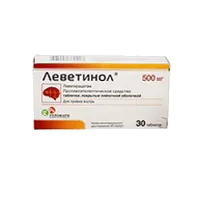 Леветинол таб п.п.о. 500мг N30